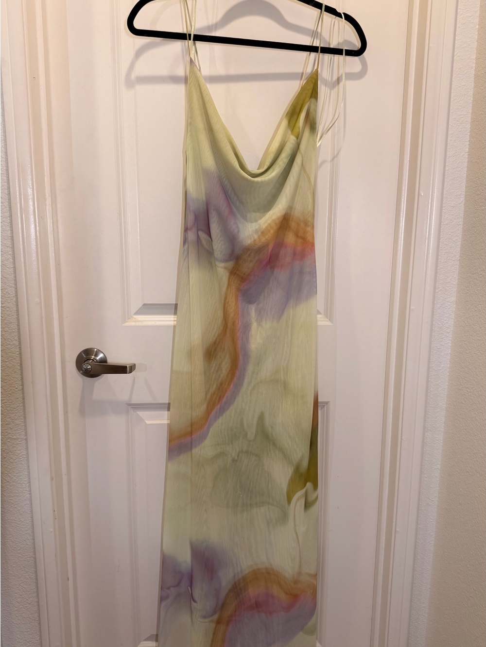 Zara Multicolor Pastel Slip Maxi Dress